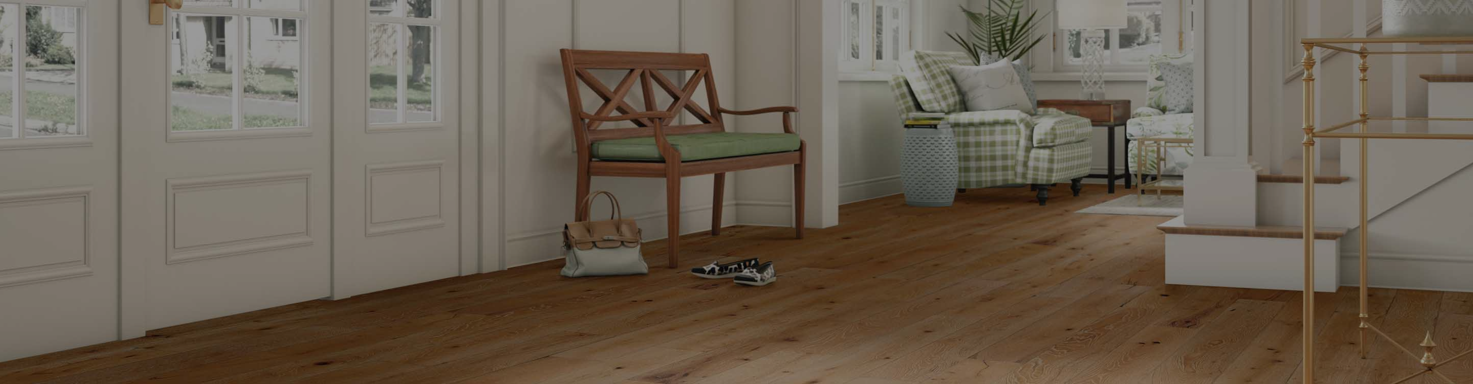 Hardwood flooring in living room
